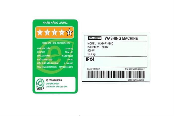Máy giặt Samsung Inverter 15 kg WA80F15S5CSV